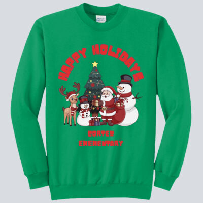 Adult Crewneck - Winter - Happy Holidays Red Thumbnail