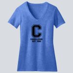  Women's Perfect Blend ® CVC V Neck Tee - Cortez  Thumbnail