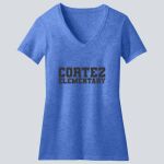  Women's Perfect Blend ® CVC V Neck Tee - Cortez  Thumbnail
