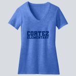  Women's Perfect Blend ® CVC V Neck Tee - Cortez  Thumbnail