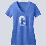  Women's Perfect Blend ® CVC V Neck Tee - Cortez  Thumbnail