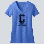  Women's Perfect Blend ® CVC V Neck Tee - Cortez  Thumbnail