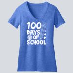  Women's Perfect Blend ® CVC V Neck Tee - Cortez  Thumbnail